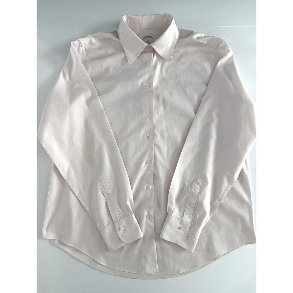 Brooks Brothers 346 Mens 16 Pink‎ Non-Iron Cotton Classic Fit Dress Shirt SDW